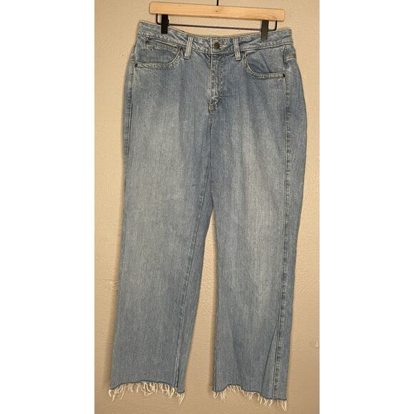 Aura Denim - Aura Wrangler Womens regular Rise Blue Jeans Straight Light Wash 8R